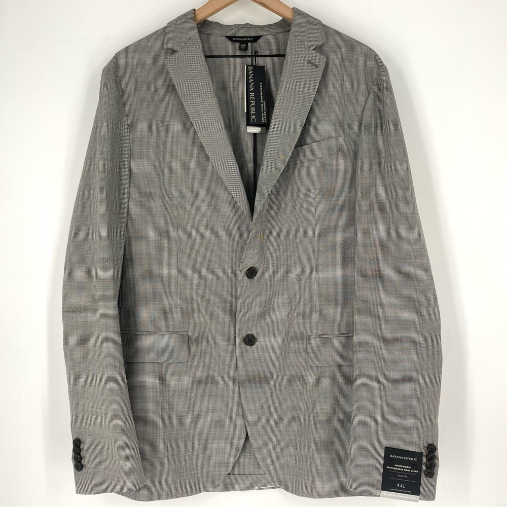 Banana Republic Slim Smart-Weight Performance Wool Blend Suit Jacket NWT